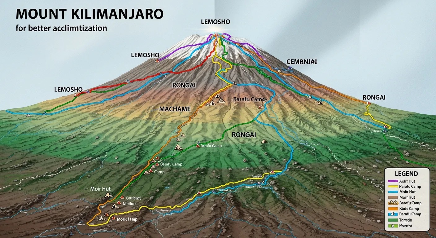 Acclimatization-first route choices
